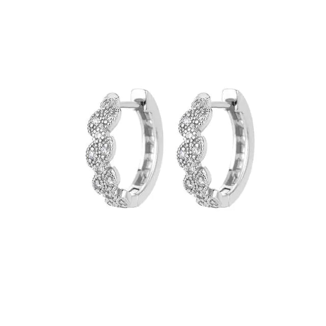 Vintage Gold Stainless Steel Heart Earrings for Women