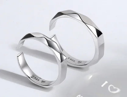 Light Sculpted S925 Silver Projection Ring