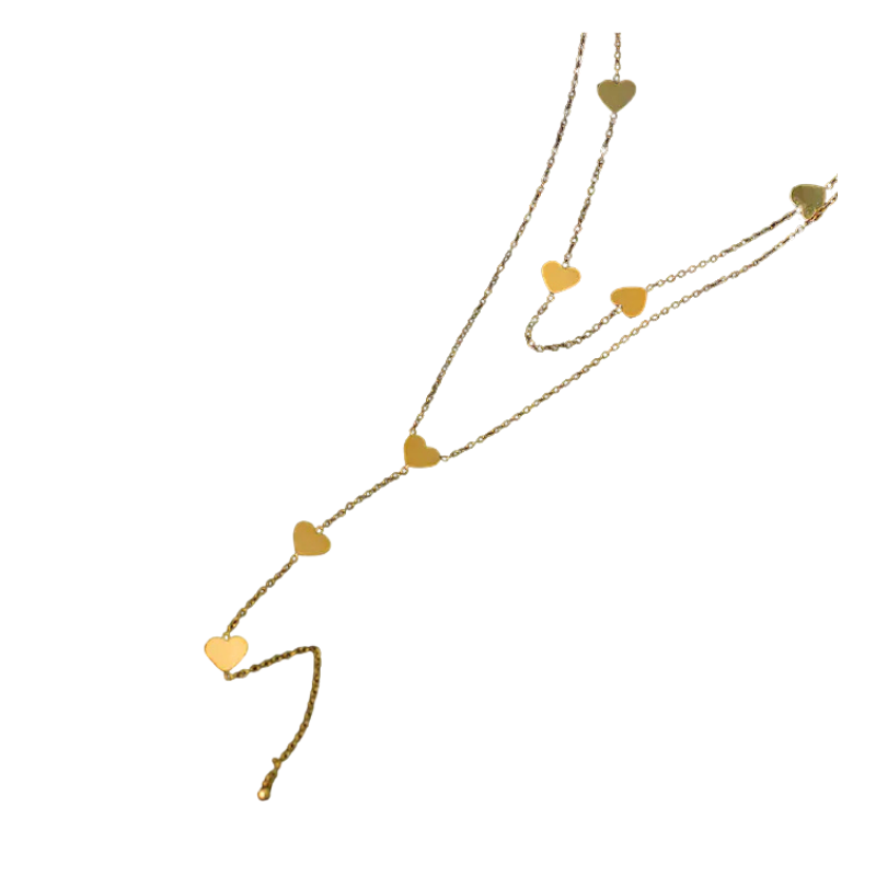 Women's Stainless Steel Double Layer Love Necklace