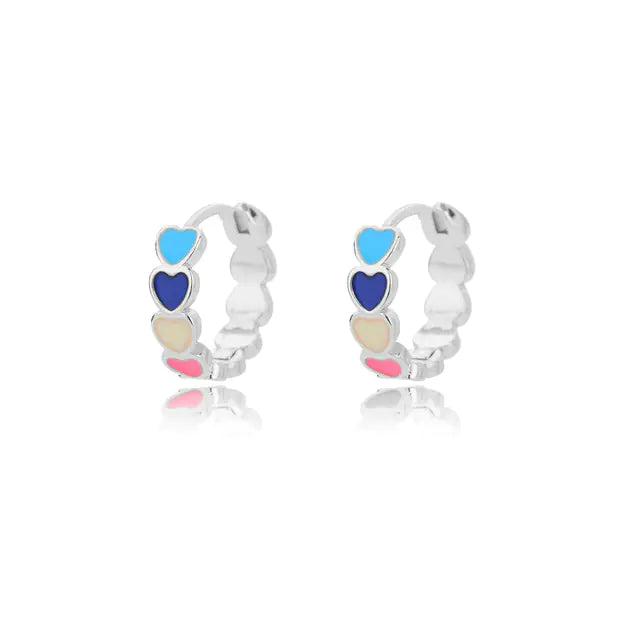 Vintage Gold Stainless Steel Heart Earrings for Women