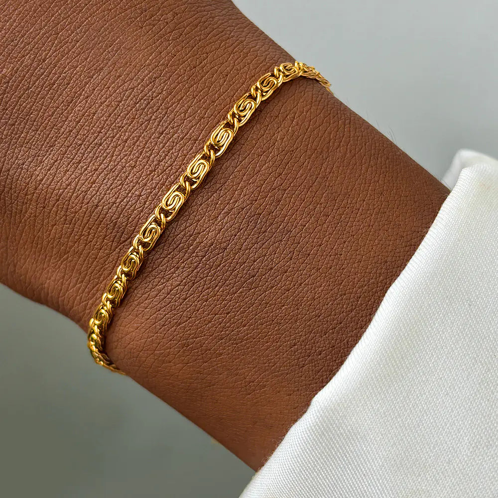 Steel Bracelet gold and silver