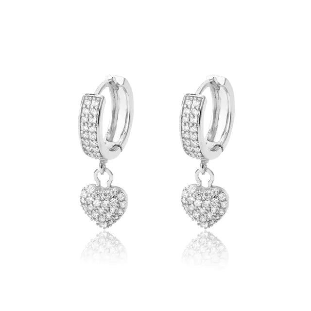Vintage Gold Stainless Steel Heart Earrings for Women