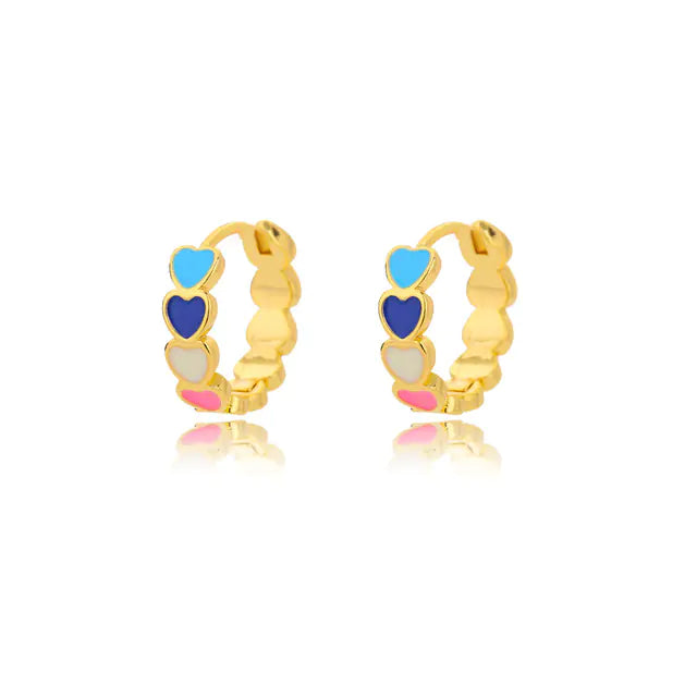 Vintage Gold Stainless Steel Heart Earrings for Women