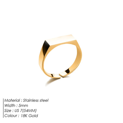 Slim Stainless Steel Ring