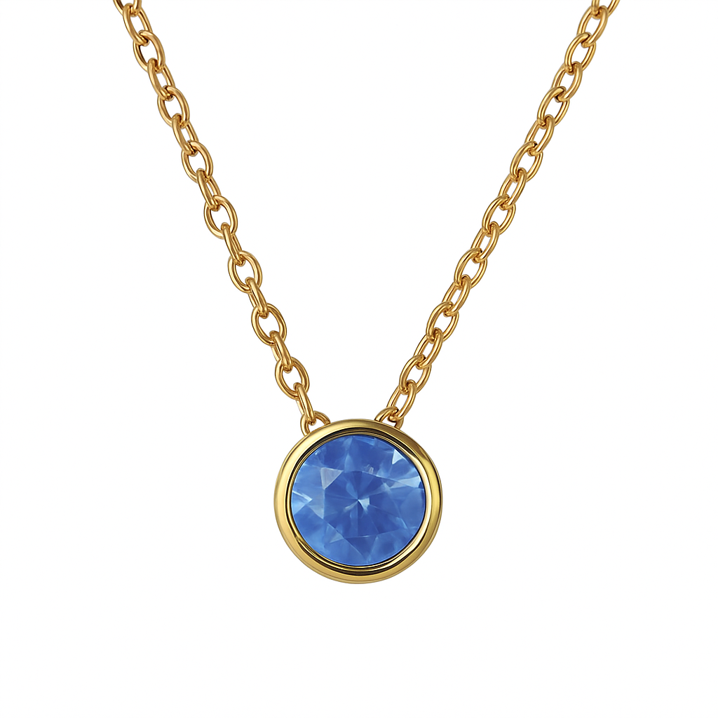 Stainless Steel Birthstone Necklace