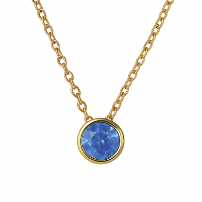 Stainless Steel Birthstone Necklace