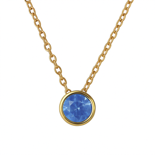 Stainless Steel Birthstone Necklace