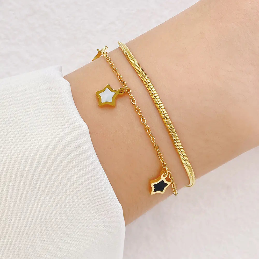 Five-Pointed Star Stainless Steel Bracelet