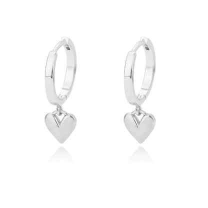 Vintage Gold Stainless Steel Heart Earrings for Women