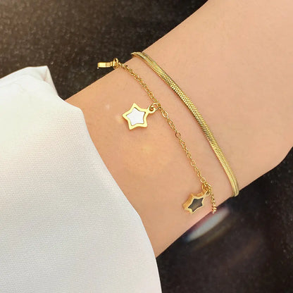 Five-Pointed Star Stainless Steel Bracelet