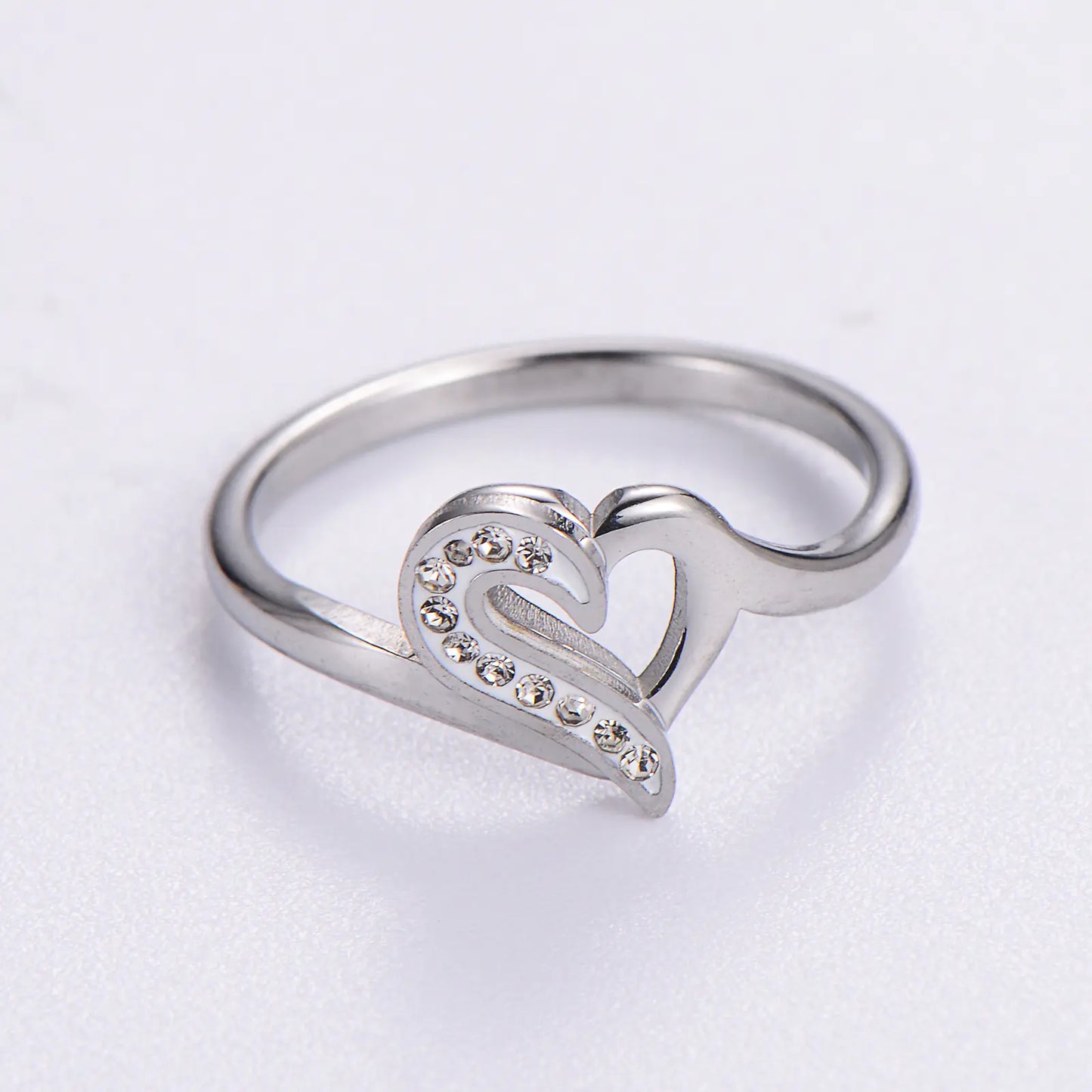 Creative Heart Retro Fashion Stainless Steel Ring