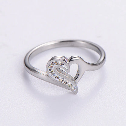 Creative Heart Retro Fashion Stainless Steel Ring