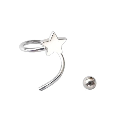 Women's Stainless Steel Star Heart Wave Mini Earrings