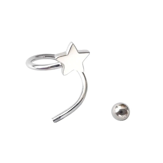 Women's Stainless Steel Star Heart Wave Mini Earrings