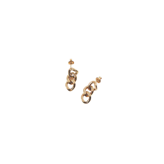 Hip Hop Style Stainless Steel Chunky Chain Earrings