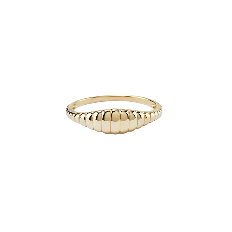 eManco Minimalist Gold-Plated Stainless Steel Ring