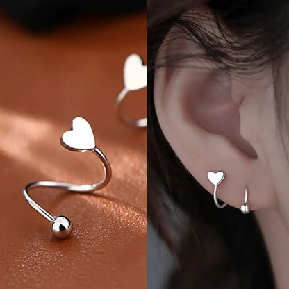 Women's Stainless Steel Star Heart Wave Mini Earrings
