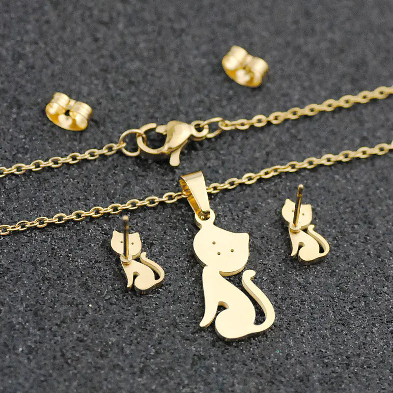 Cat Stainless Steel Necklace