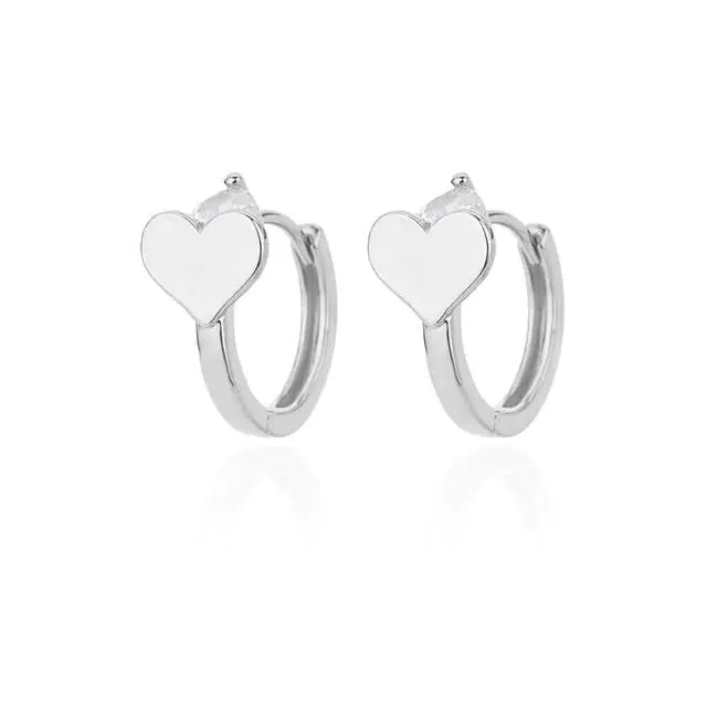 Vintage Gold Stainless Steel Heart Earrings for Women