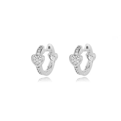 Vintage Gold Stainless Steel Heart Earrings for Women