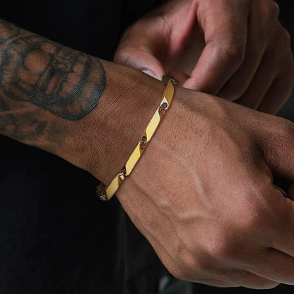 Men's Stainless Steel Melon Seed Bracelet