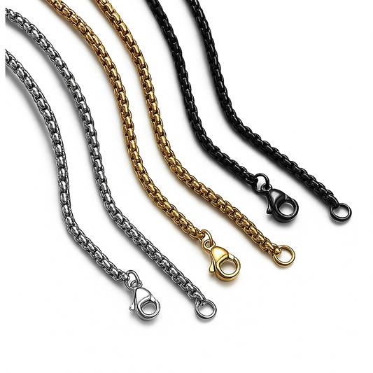 Square Pearl Stainless Steel Necklace