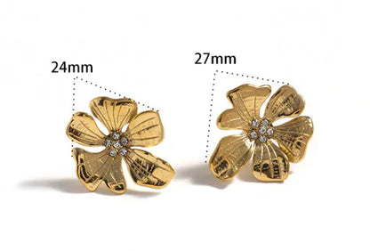 Gold Touch Stainless Steel Earrings