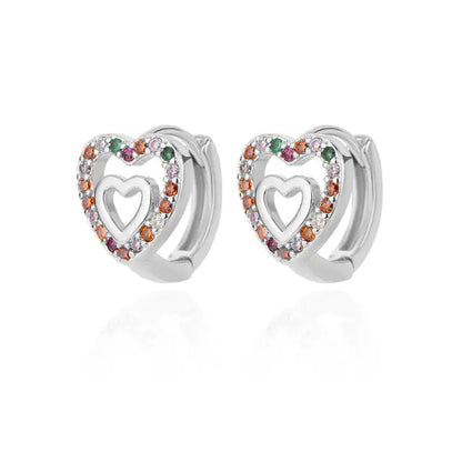 Vintage Gold Stainless Steel Heart Earrings for Women