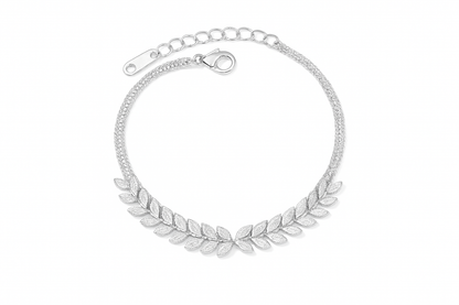Stainless Steel Fashion Leaf Wheat Bracelet