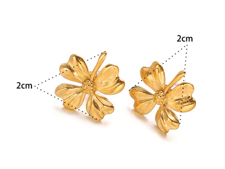 Gold Touch Stainless Steel Earrings