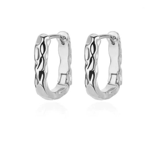 Vintage Gold Stainless Steel Heart Earrings for Women