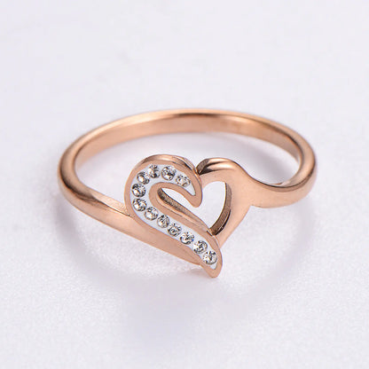 Creative Heart Retro Fashion Stainless Steel Ring
