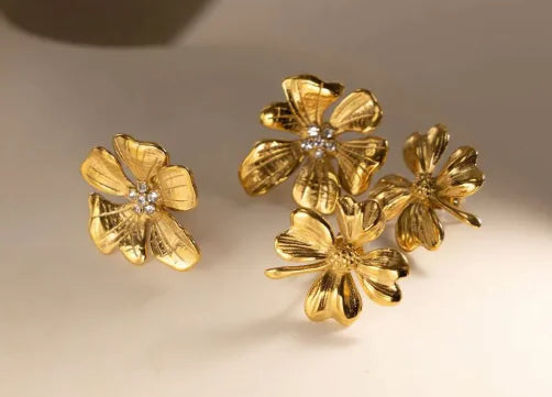 Gold Touch Stainless Steel Earrings