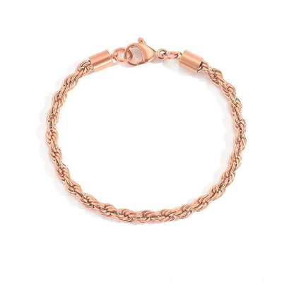 Stainless Steel Fried Dough Twist Chain Bracelet for Women