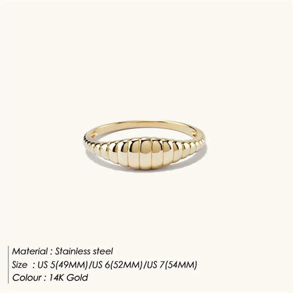 eManco Minimalist Gold-Plated Stainless Steel Ring