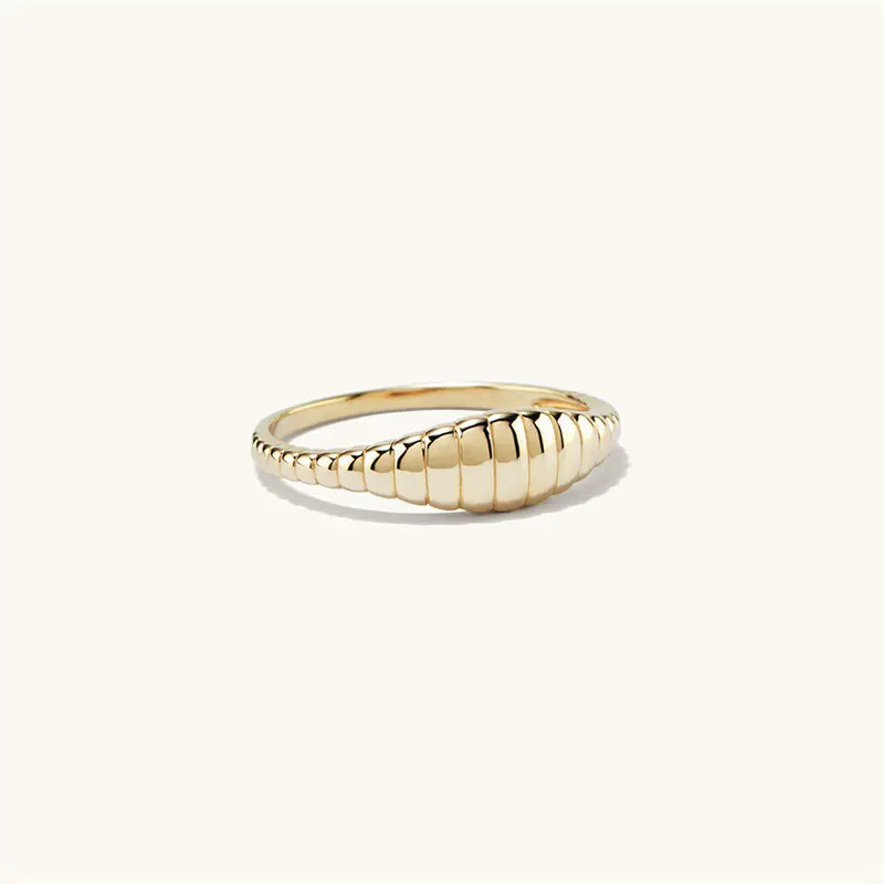 eManco Minimalist Gold-Plated Stainless Steel Ring