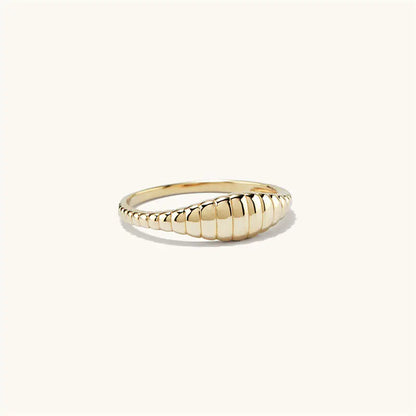 eManco Minimalist Gold-Plated Stainless Steel Ring