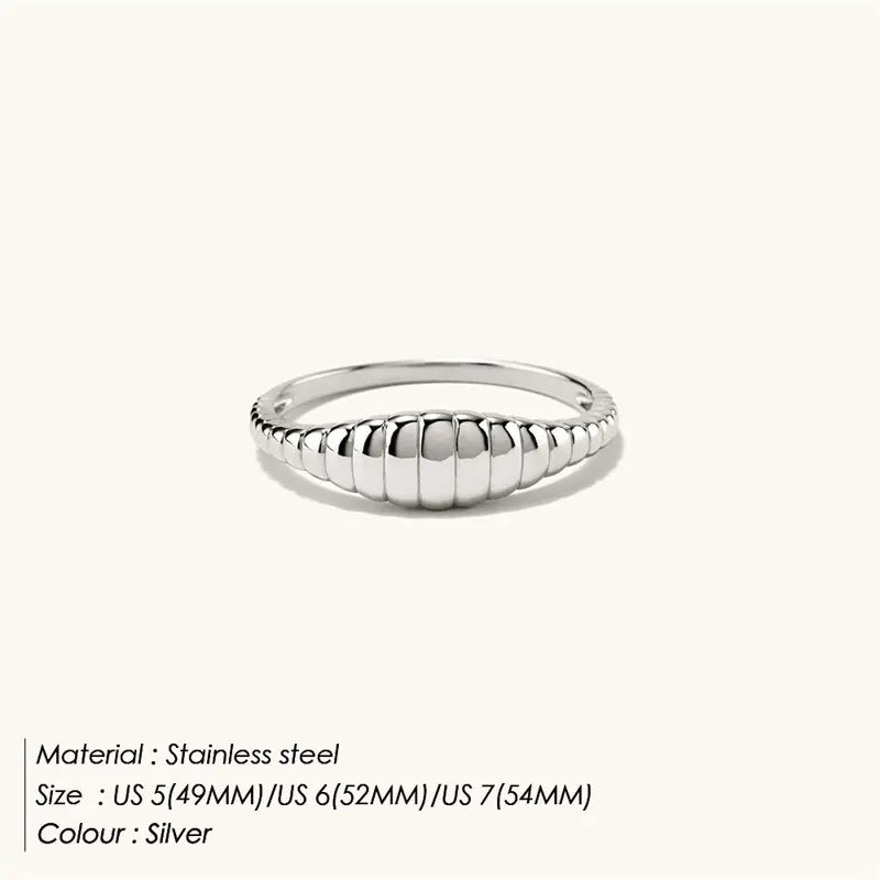 eManco Minimalist Gold-Plated Stainless Steel Ring